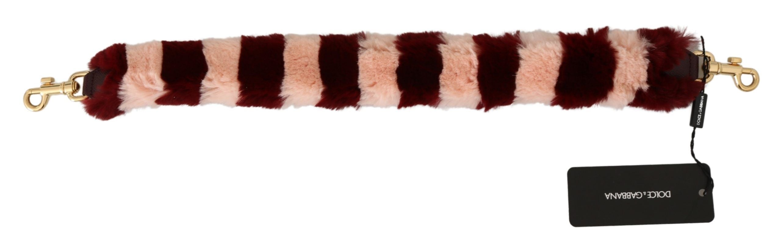 Dolce & Gabbana Pembe Kırmızı Lapin Kürk Aksesuar Omuz Askısı